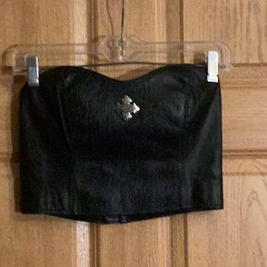 Harley Davidson genuine leather halter top size 32